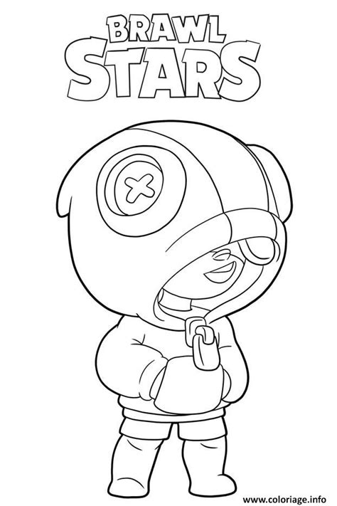 Coloriage Leon Brawl Stars. Dessin à imprimer